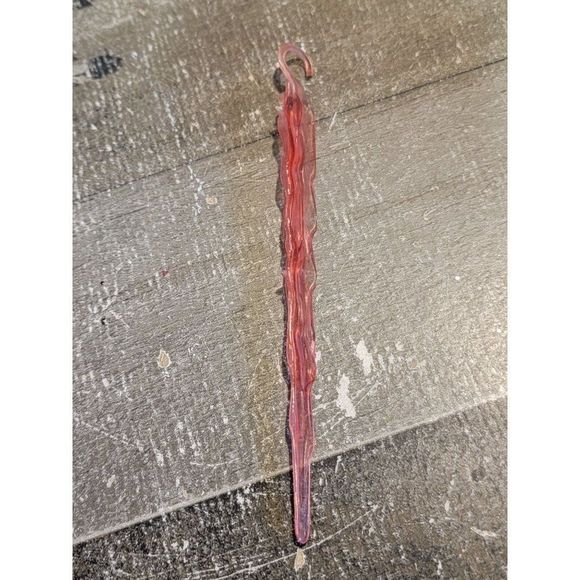 Red icicle ice ornament Xmas decor - Picture 4 of 4